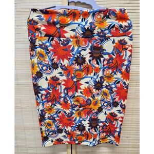 LuLaRoe Cassie Skirt Floral Paisley Stretch Pencil Skirt S